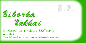 biborka makkai business card